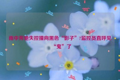 ​雨中奔驰失控撞向黑色“影子”?监控员直呼见“鬼”了